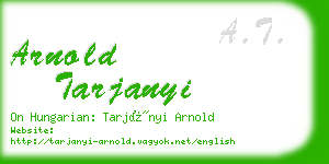 arnold tarjanyi business card